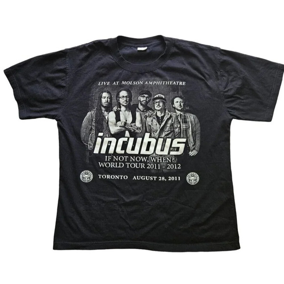NWOT Incubus 2011-2012 If Not Now, When? World Tour Toronto Concert Tour T-shirt - Picture 1 of 5